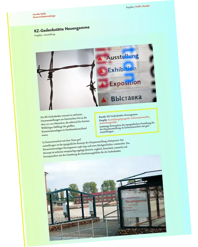 Annrika Kiefer Website Screenshot Projekt
