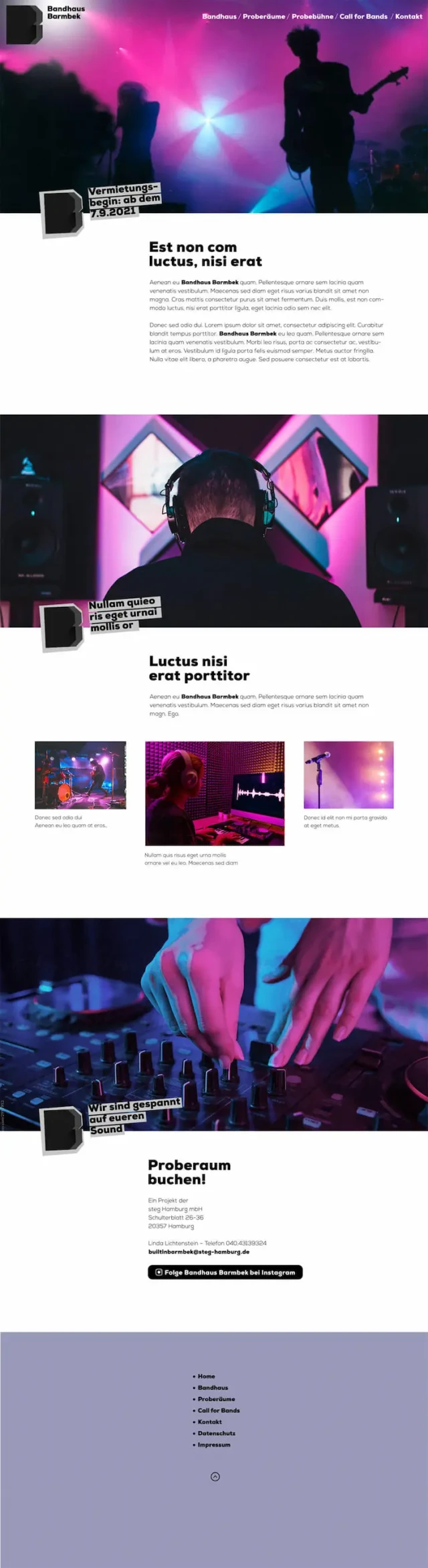 Screenshot Entwurf Bandhaus Barmbek