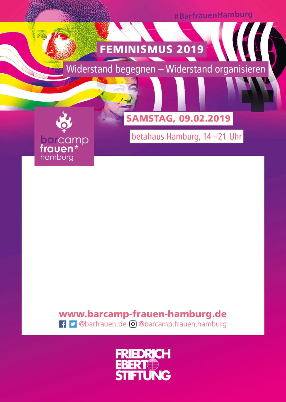 Feministisches Barcamp Frauen Hamburg, Plakat