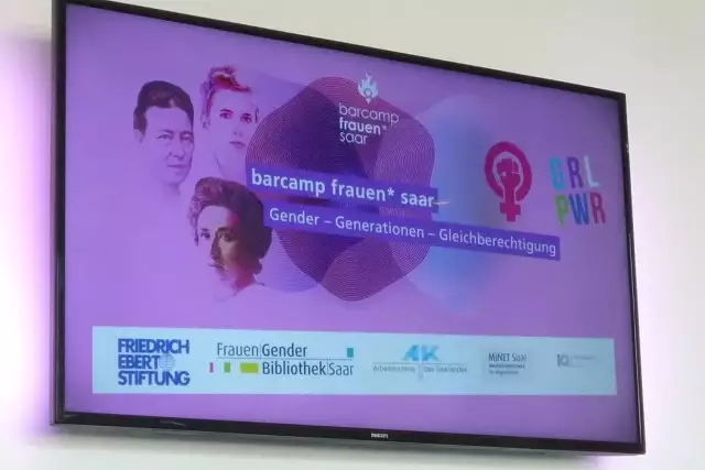 Feministisches Barcamp Frauen saar, InfoScreen