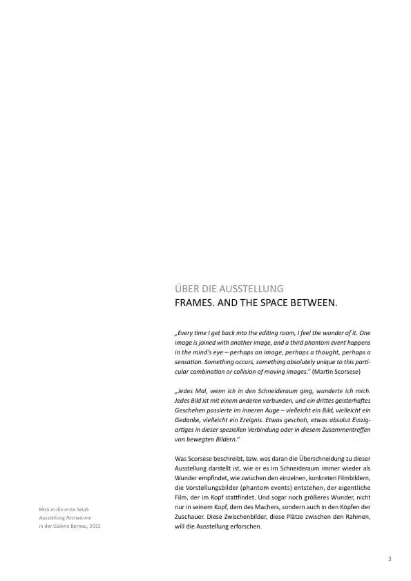 Fotoausstellung Sela5, Ausstelungskatalog, Intro