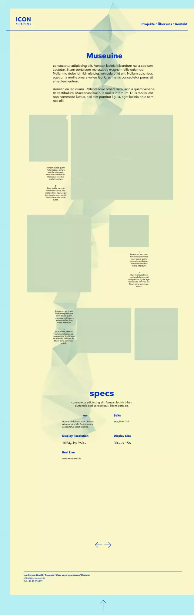 IconScreen Entwurf, Layout, Wireframe 03