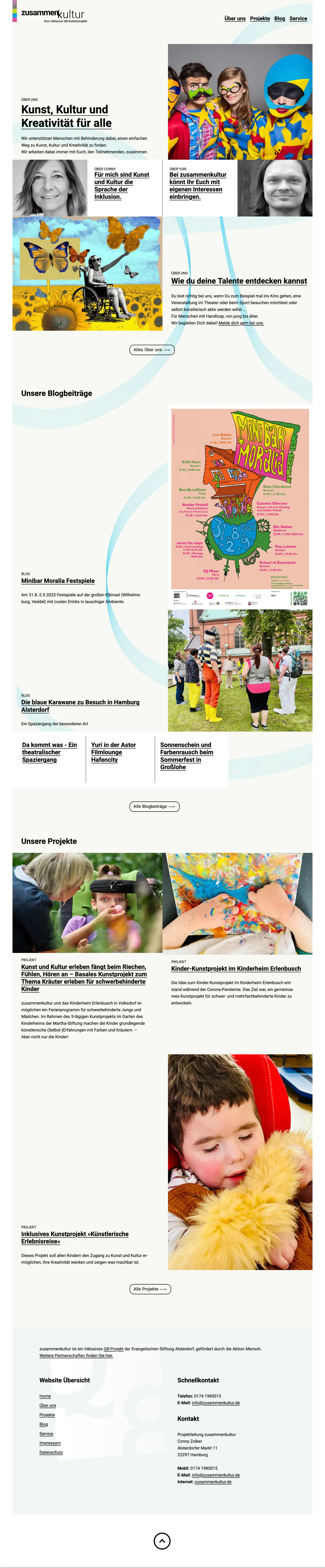 Screenshot der Website Zusammenkultur