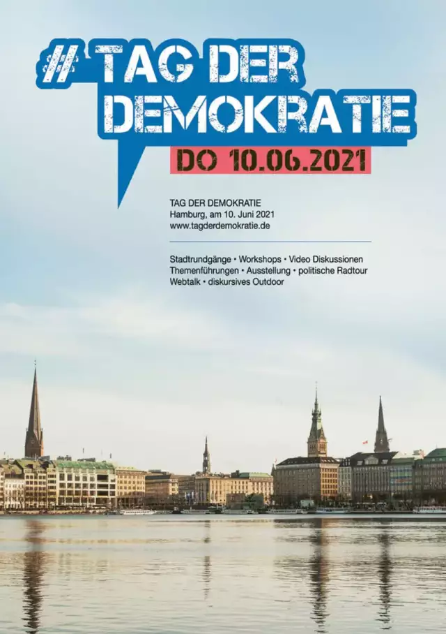 Design für Events, Veranstaltung politische Bildung, Bild von Hamburg Rathaus