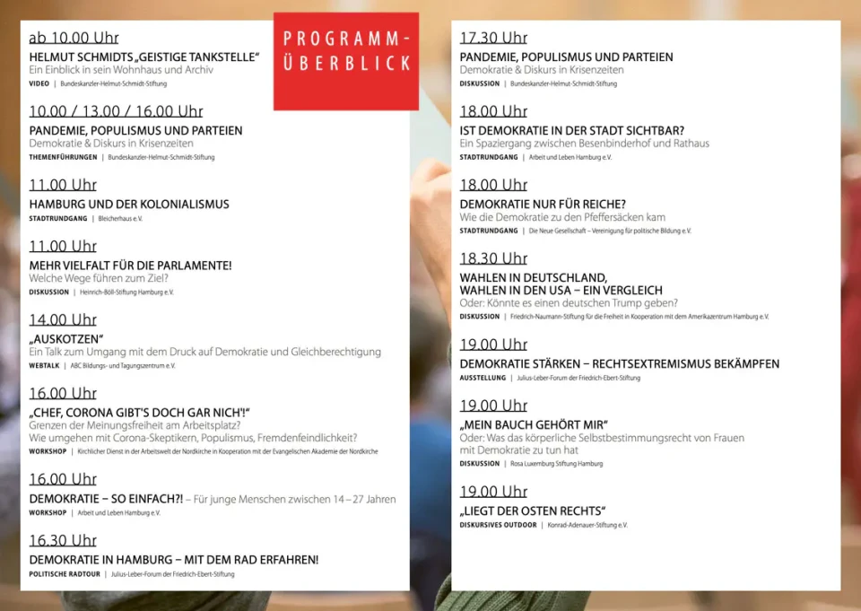 Design für Events, Veranstaltung politische Bildung, Broschüre Innenlayout 6