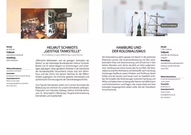 Design für Events, Veranstaltung politische Bildung, Broschüre Innenlayout 2