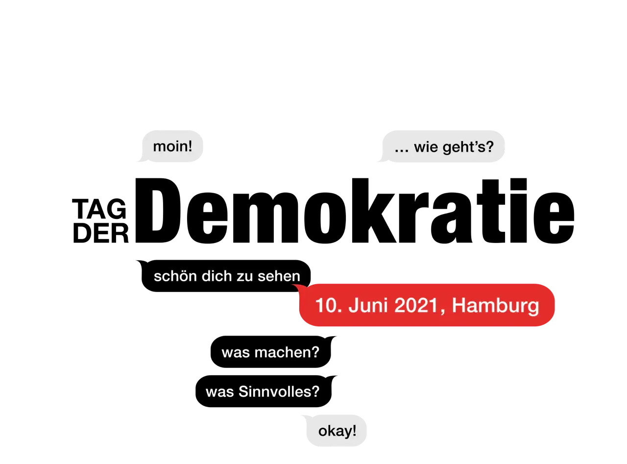 Ein Gesprächsausschnitt im Stil von Whatsapp mit verschiedenen Phrasen, einschließlich Begrüßungen und Fragen, angeordnet in einem lockeren, verstreuten Layout Hamburg