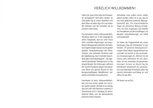 Design für Events, Veranstaltung politische Bildung, Broschüre Innenlayout 1