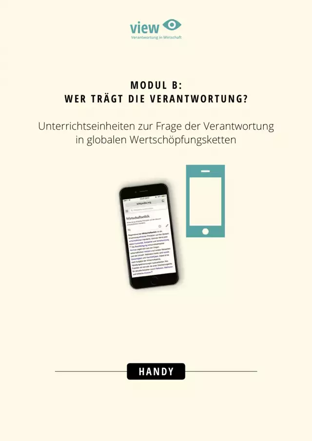 Unterrichtsmaterialien Wirtschaftsethik, Cover Wertschöpfungskette