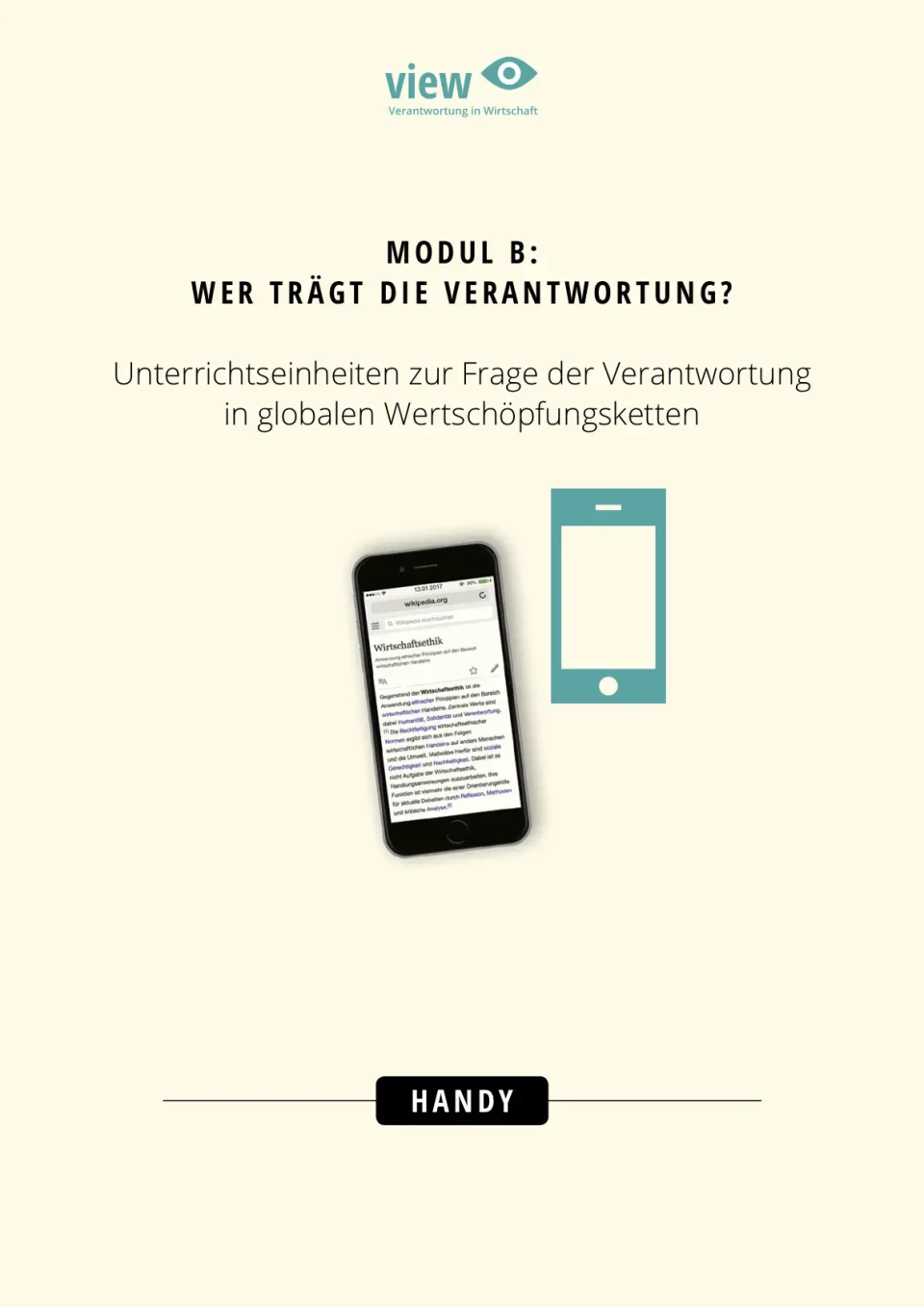 Unterrichtsmaterialien Wirtschaftsethik, Cover Wertschöpfungskette