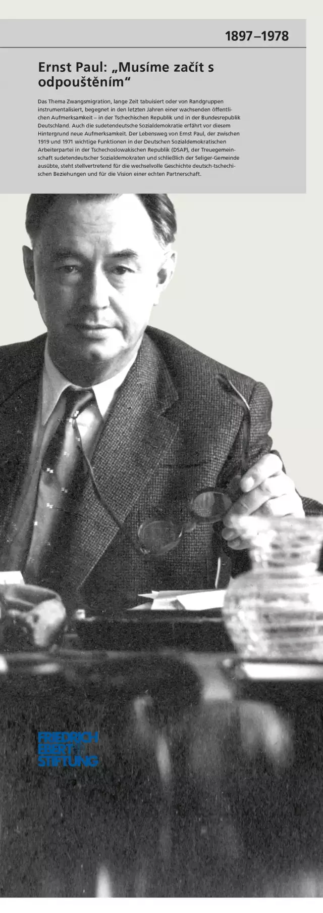 mehrsprachige Wanderausstellung Ernst Paul, Ausstelungstafel