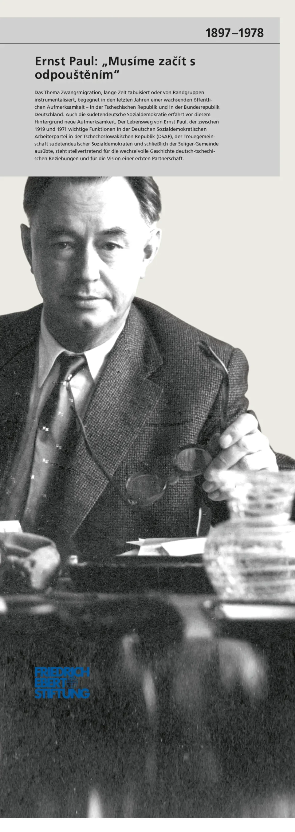 mehrsprachige Wanderausstellung Ernst Paul, Ausstelungstafel