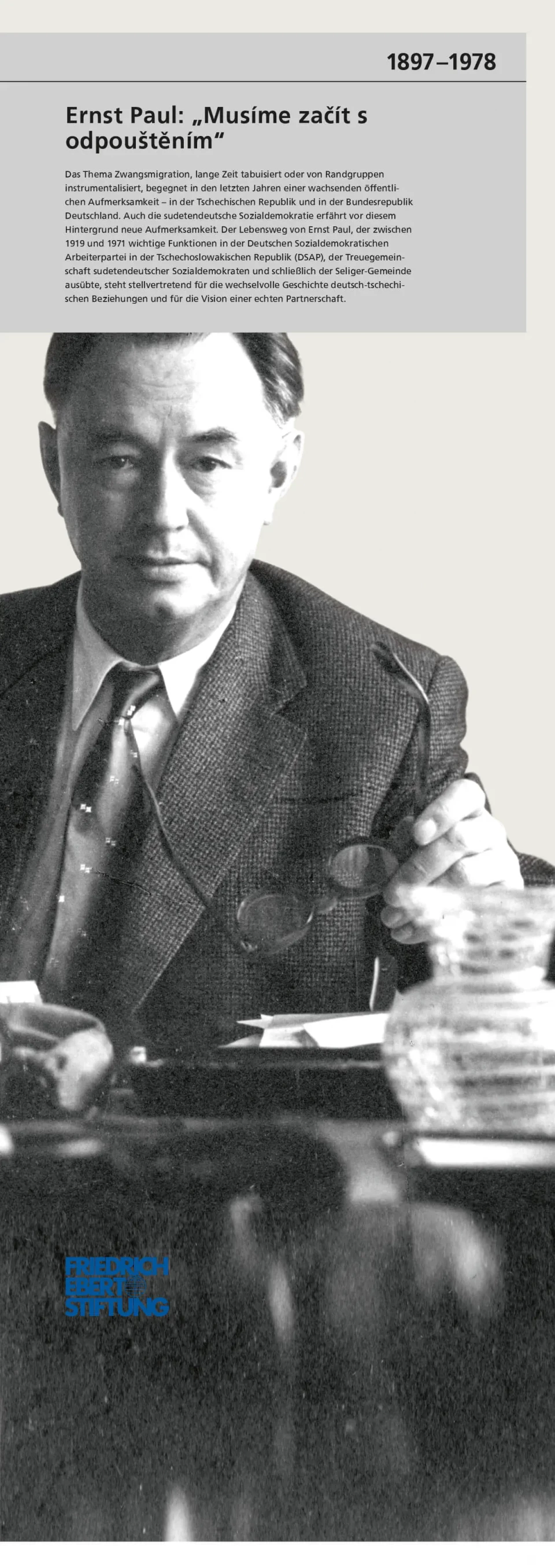 mehrsprachige Wanderausstellung Ernst Paul, Ausstelungstafel