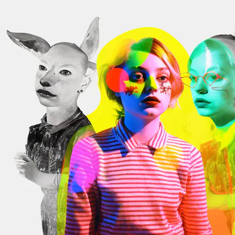 Frau mit Behinderung Kunst Collage