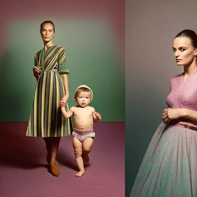 tschechische junge Mutter mit Kind, KI generiert, 11.2022