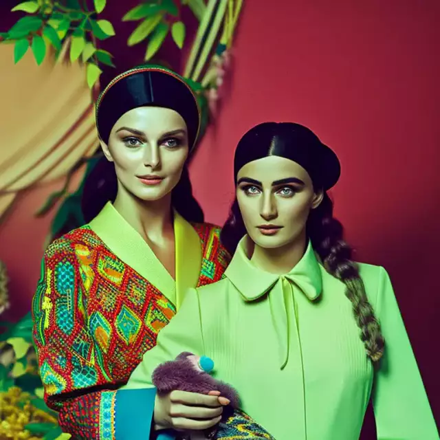 russische junge Mutter mit Kind, KI generiert, 11.2022