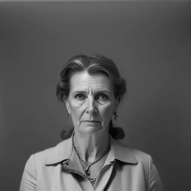 50-jährige Polizistin, KI-generiertes Bild.