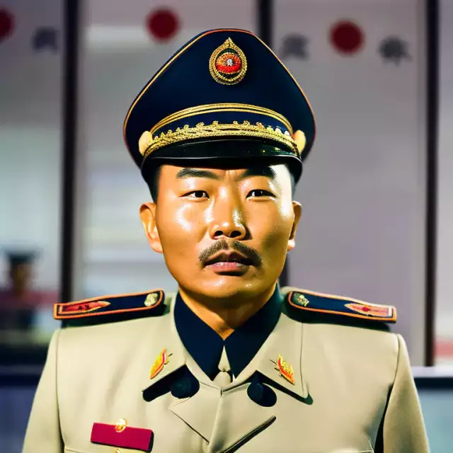 Bild eines chinesischen Polizisten. Erstellt mit generativer KI.