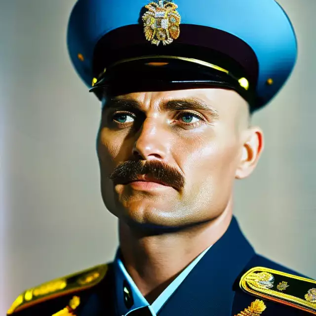 Bild eines russischen Polizisten. Erstellt mit generativer KI.