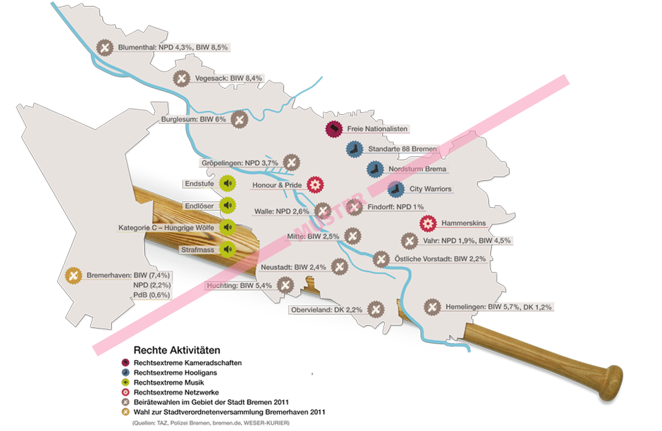 Rechtsextremismus Bremen Karte