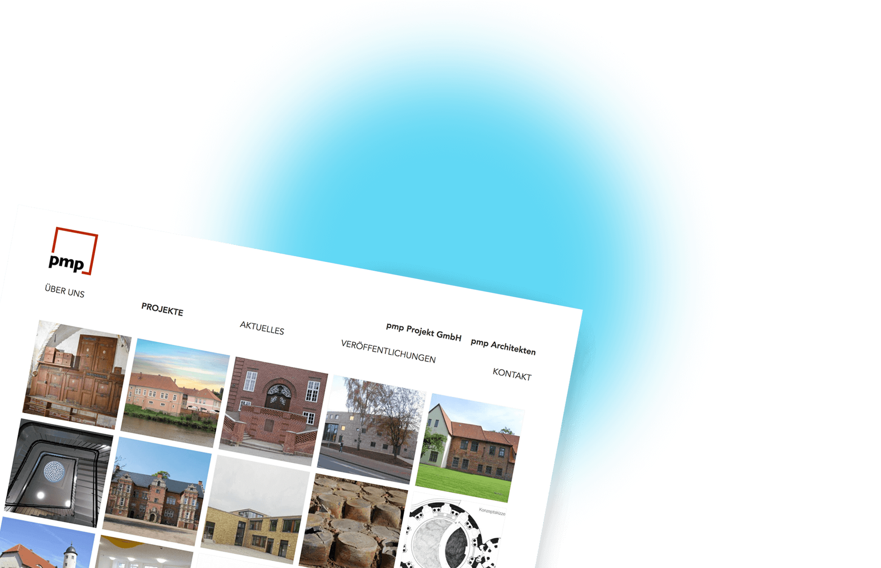 WebDesign Architekten Screenshot der WebSite von 2018; Übersichtsseite