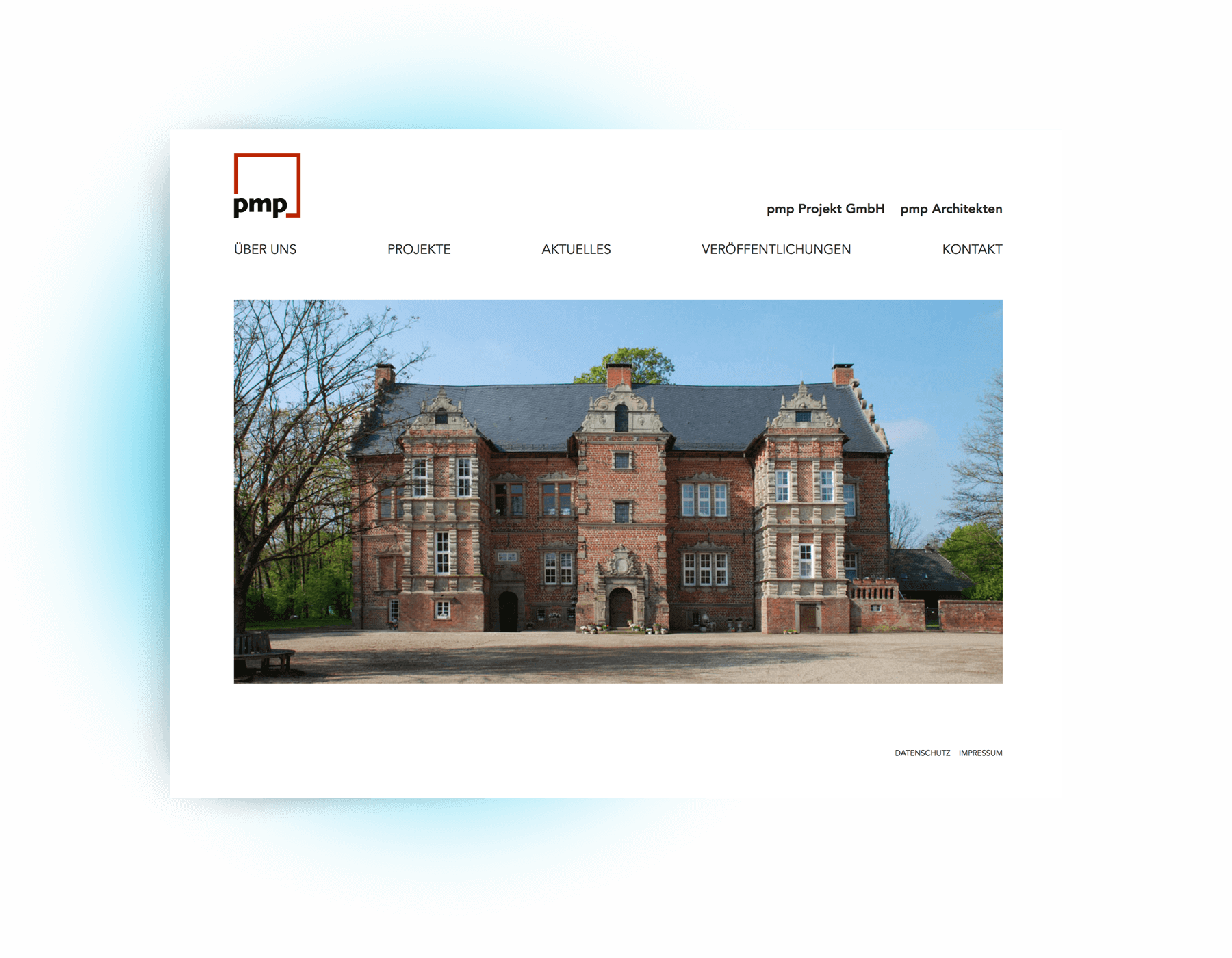 WebDesign Architekten Screenshot der WebSite von 2018; HomePage