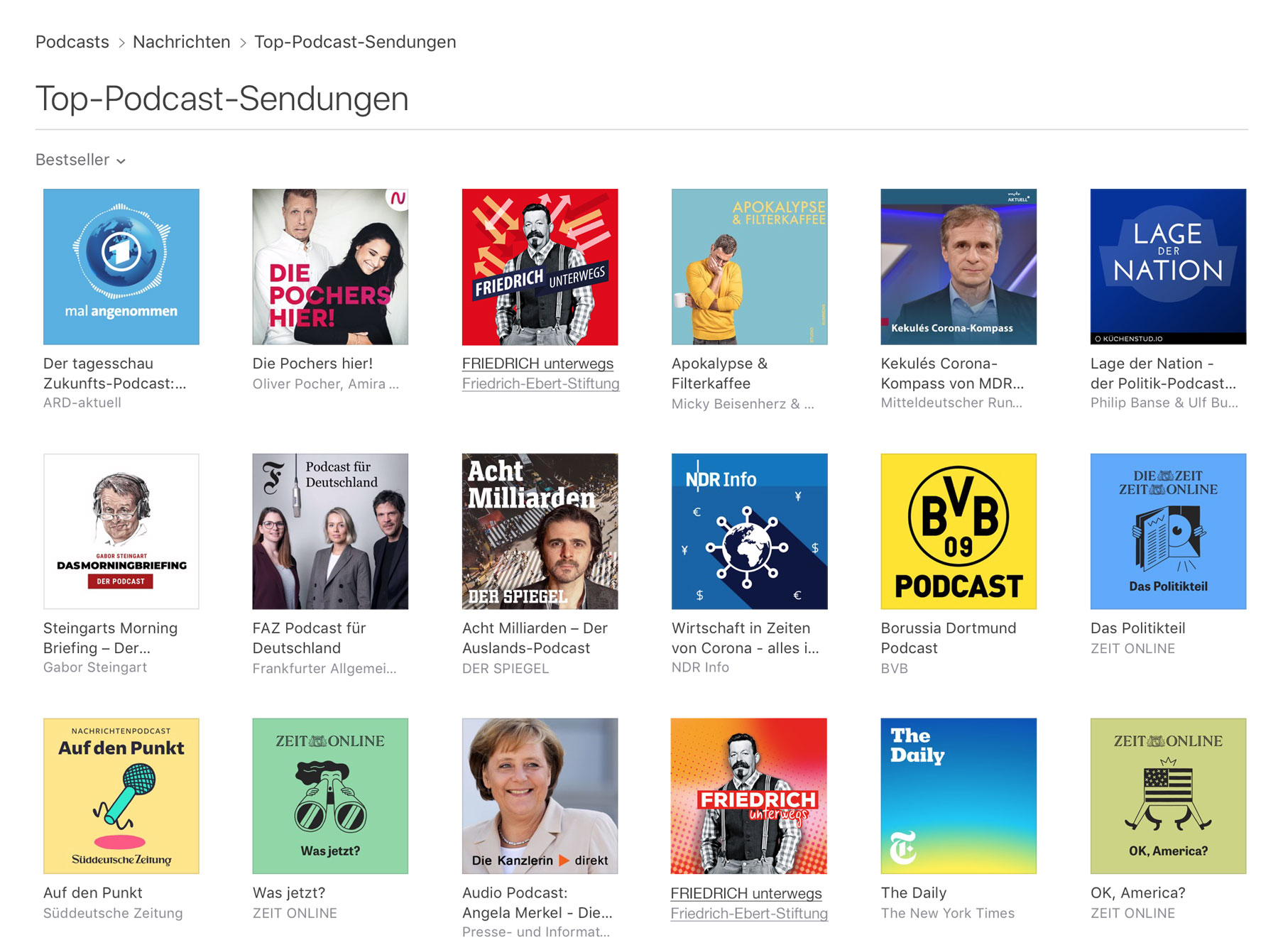 Podcast Cover itunes Ansicht