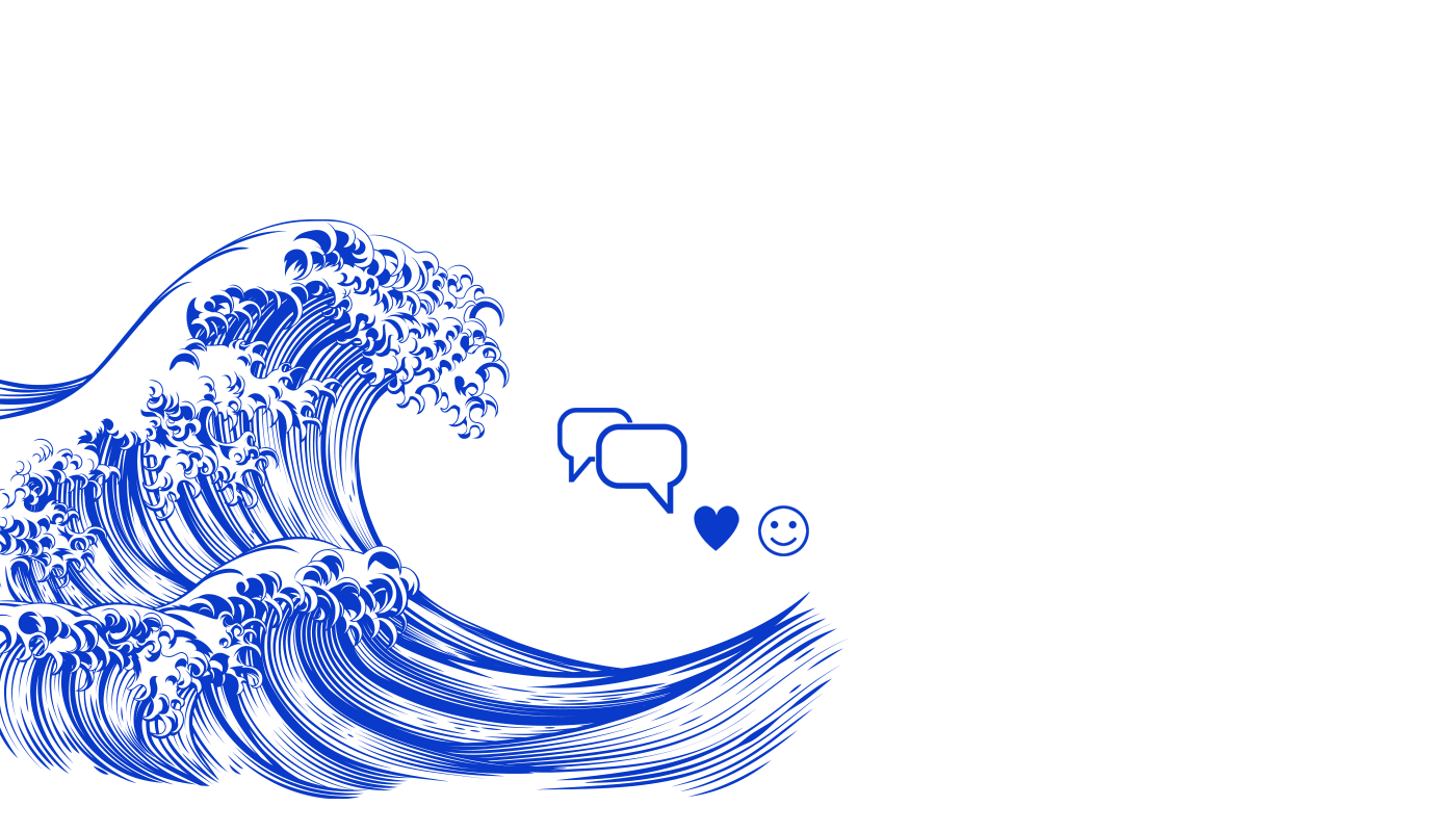 Nachzeichnung der großen Welle vor Kanagawa. Einem Farbholzschnitt des Künstlers Katsushika Hokusai