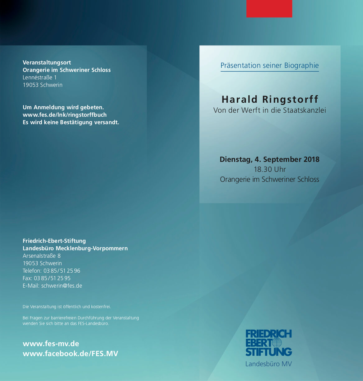 Flyermotiv: seriöse zurückhaltende Gestaltung