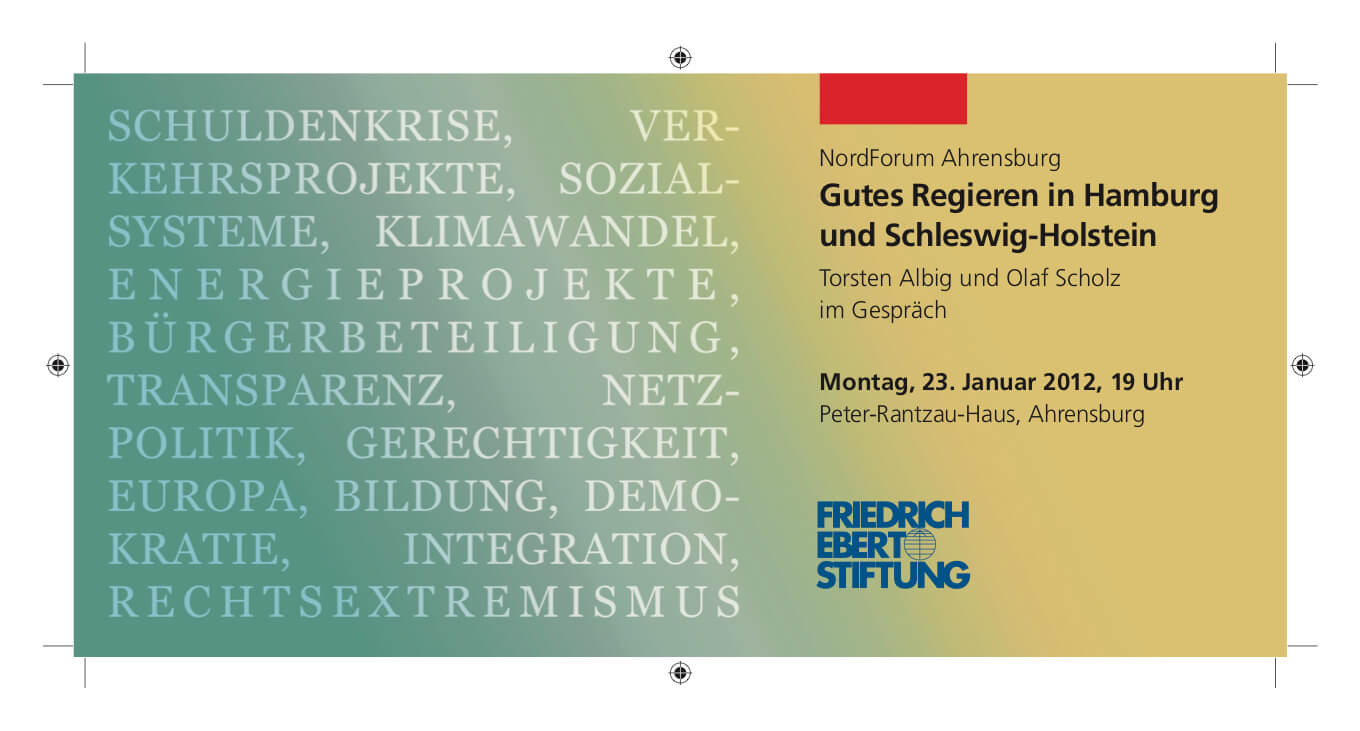 Flyer-Motiv politische Bildung: Regierungsbilanz in Hamburg