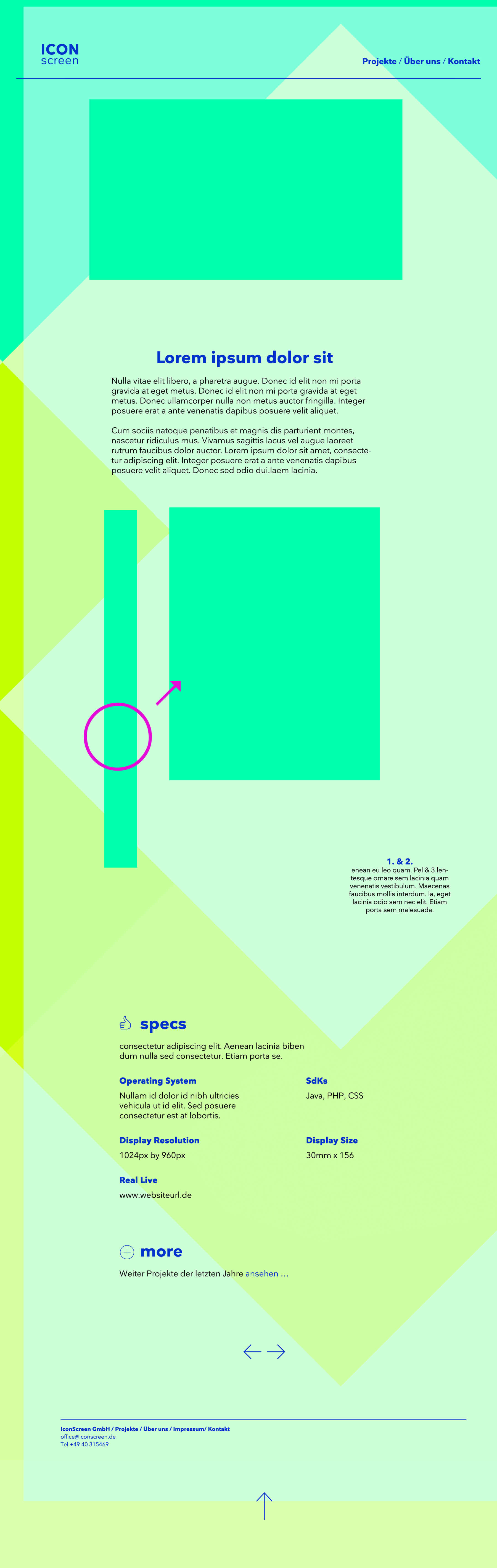 Mockup - Entwurf - IconScreen WebSite 2018