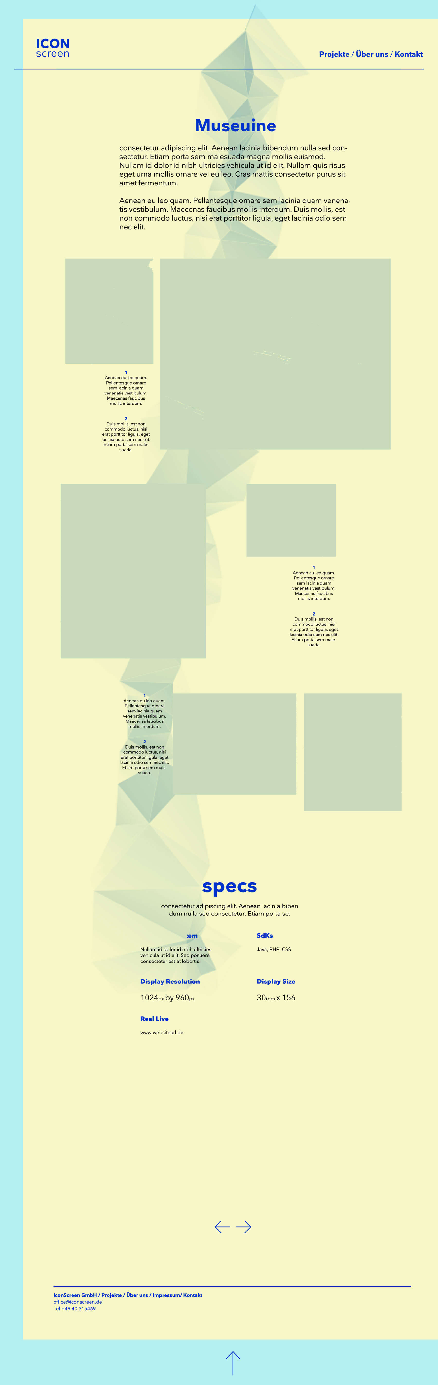 Mockup - Entwurf - IconScreen WebSite 2018
