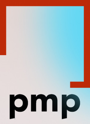 PMP Architekten; Logo auf Farbverlauf.