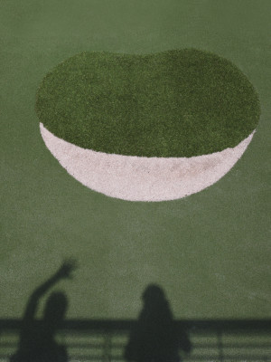 auf dem Grün ist das Loch