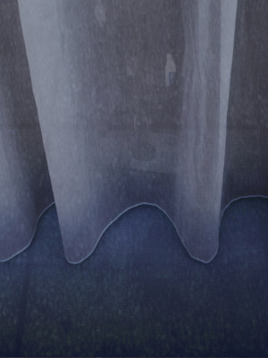 Vorhang auf Teppichboden