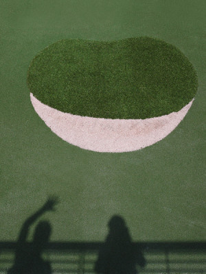 auf dem Grün ist das Loch