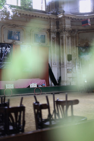 Blick in ein Pavillion im belgischen Spa