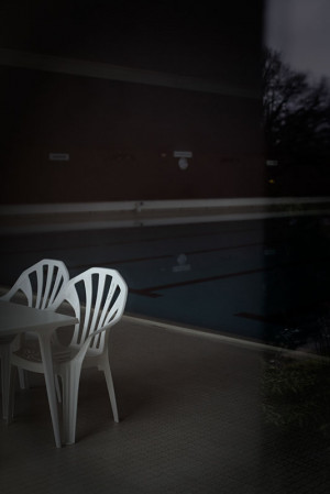 Blick in die leerstehende Panoramic Schwimmhalle in Sierksdorf