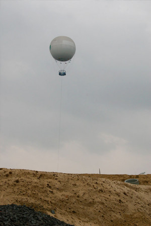 Heissluftballon über Sandgrube